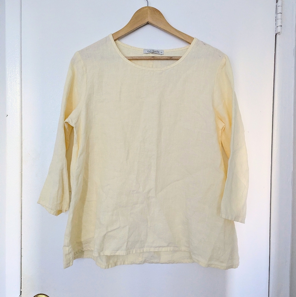 100% Linen Cut Loose Top S